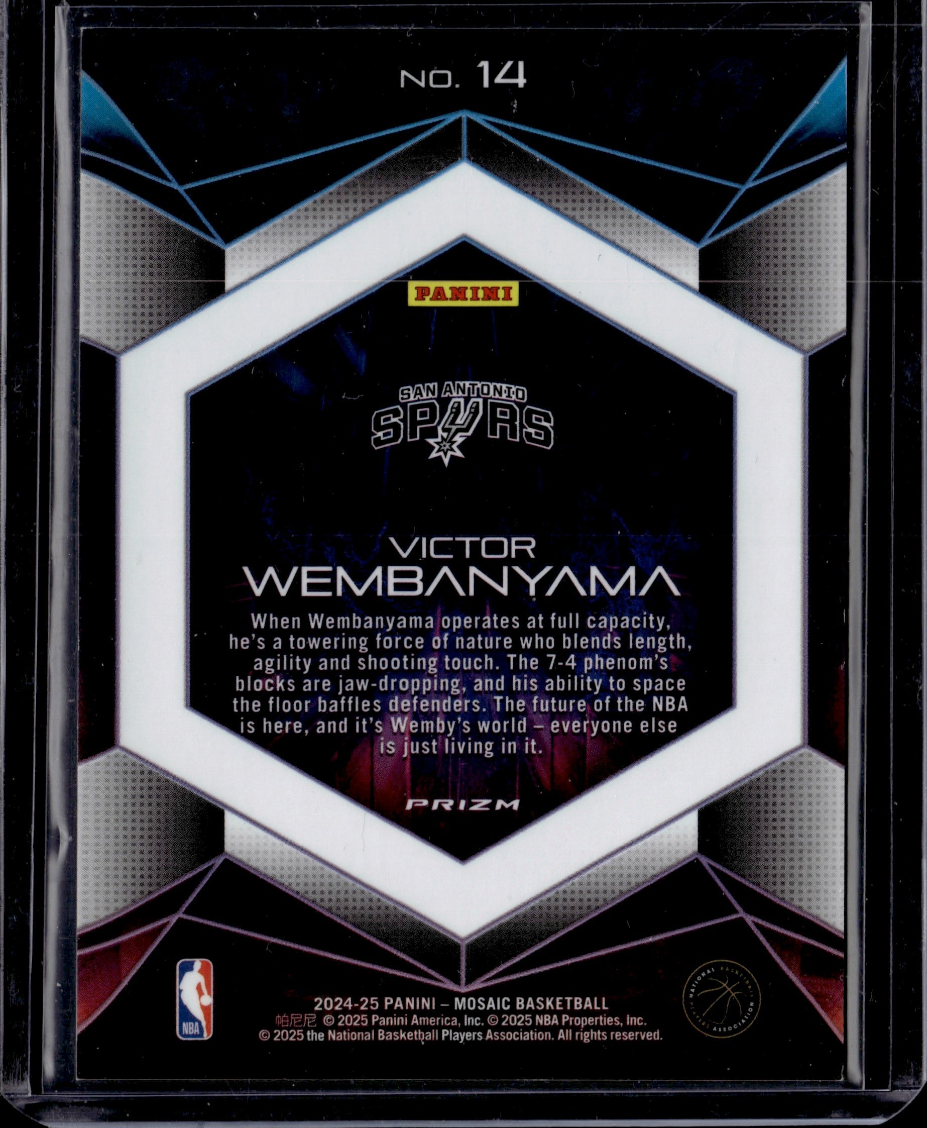 2025 Panini Mosaic Full Capacity Victor Wembanyama Genisis #14