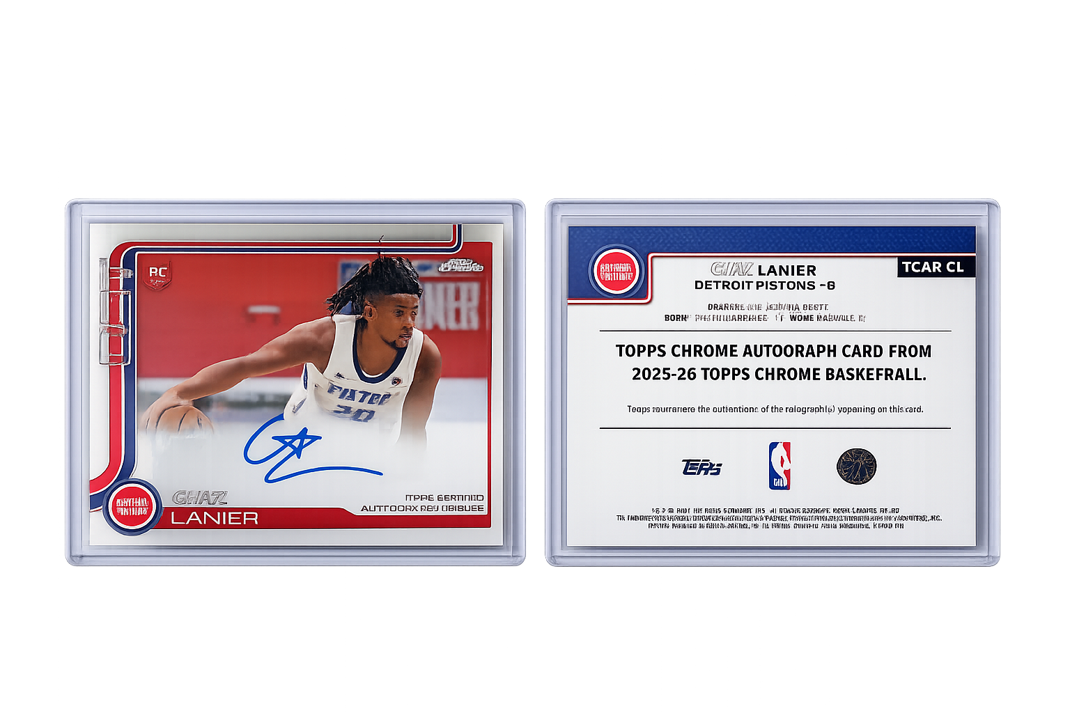2025-26 Topps Chrome Basketball Chaz Lanier Base Autograph Rookie Card #TCAR-CL