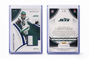 2025 Panini Immaculate Collection Football – Garrett Wilson Base Memorabilia Blue Parallel /50 | New York Jets