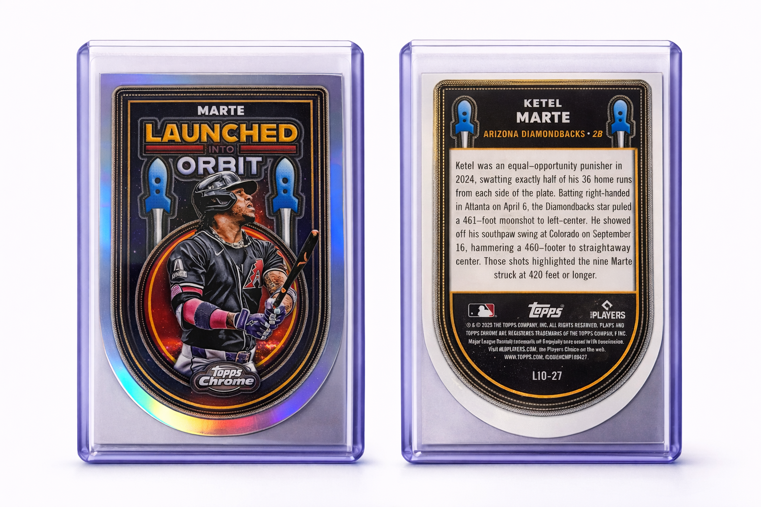 2025 Topps Chrome Baseball – Ketel Marte Launched Into Orbit Insert | Arizona Diamondbacks