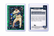 2024 Topps Chrome Update Baseball Logan Evans Green Speckle Refractor Rookie Card #USC94 — 64/99
