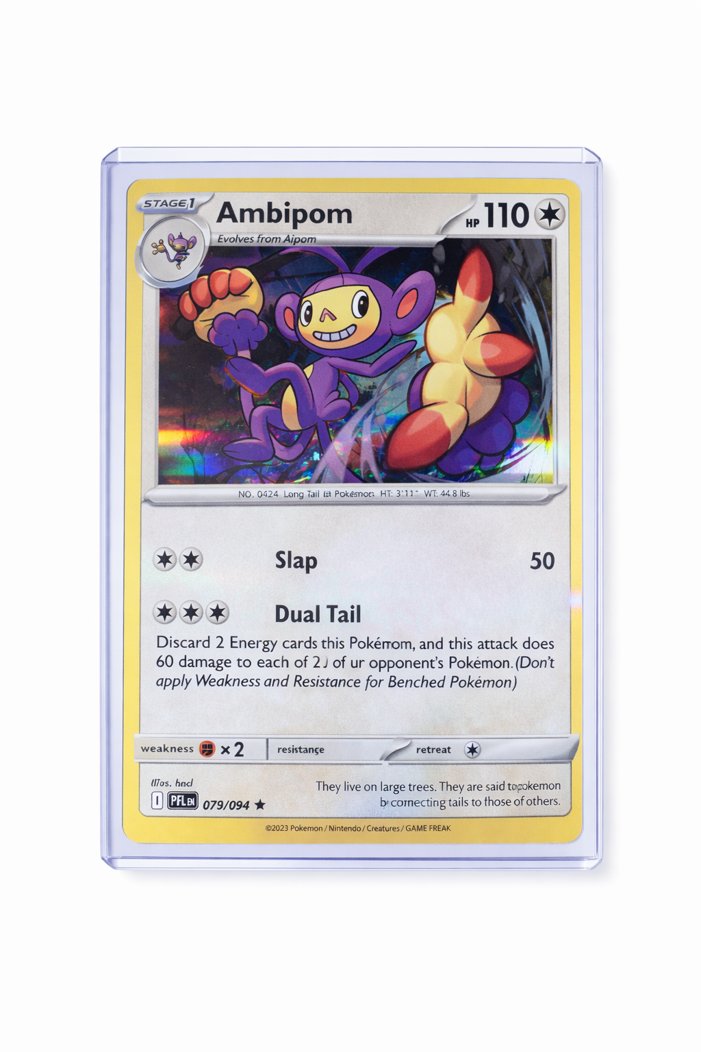 2025 Pokémon TCG Mega Evolution: Phantasmal Flames Ambipom Holo Rare #079/094