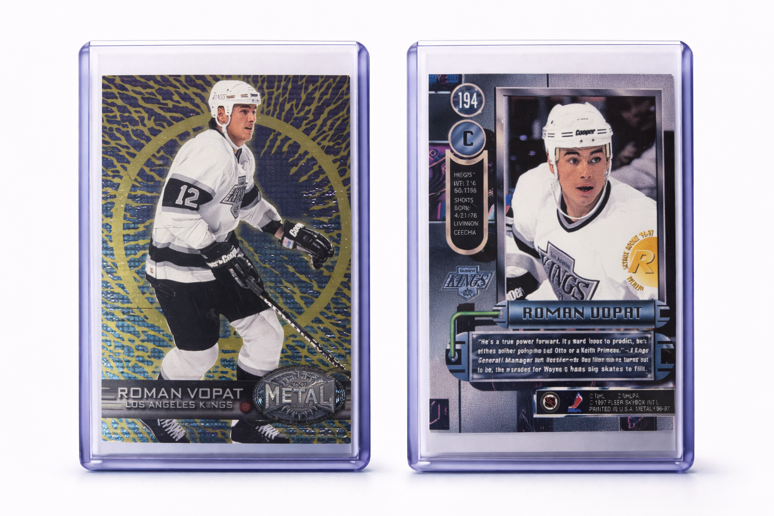 1996-97 Fleer Metal Universe Hockey – Roman Vopat Rookie | Los Angeles Kings